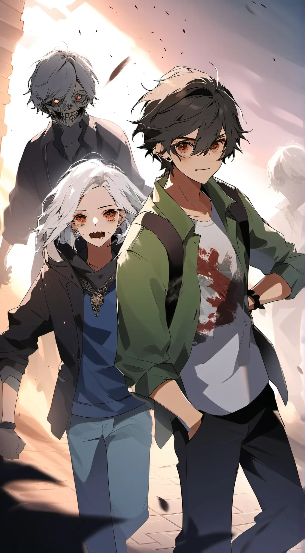 ai character: Shadow apocalypse  background