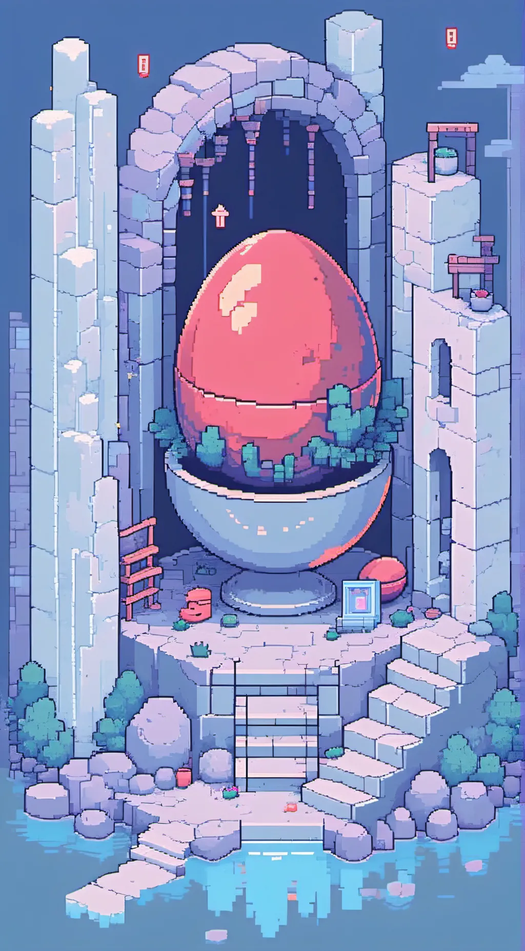 ai character: The egg background