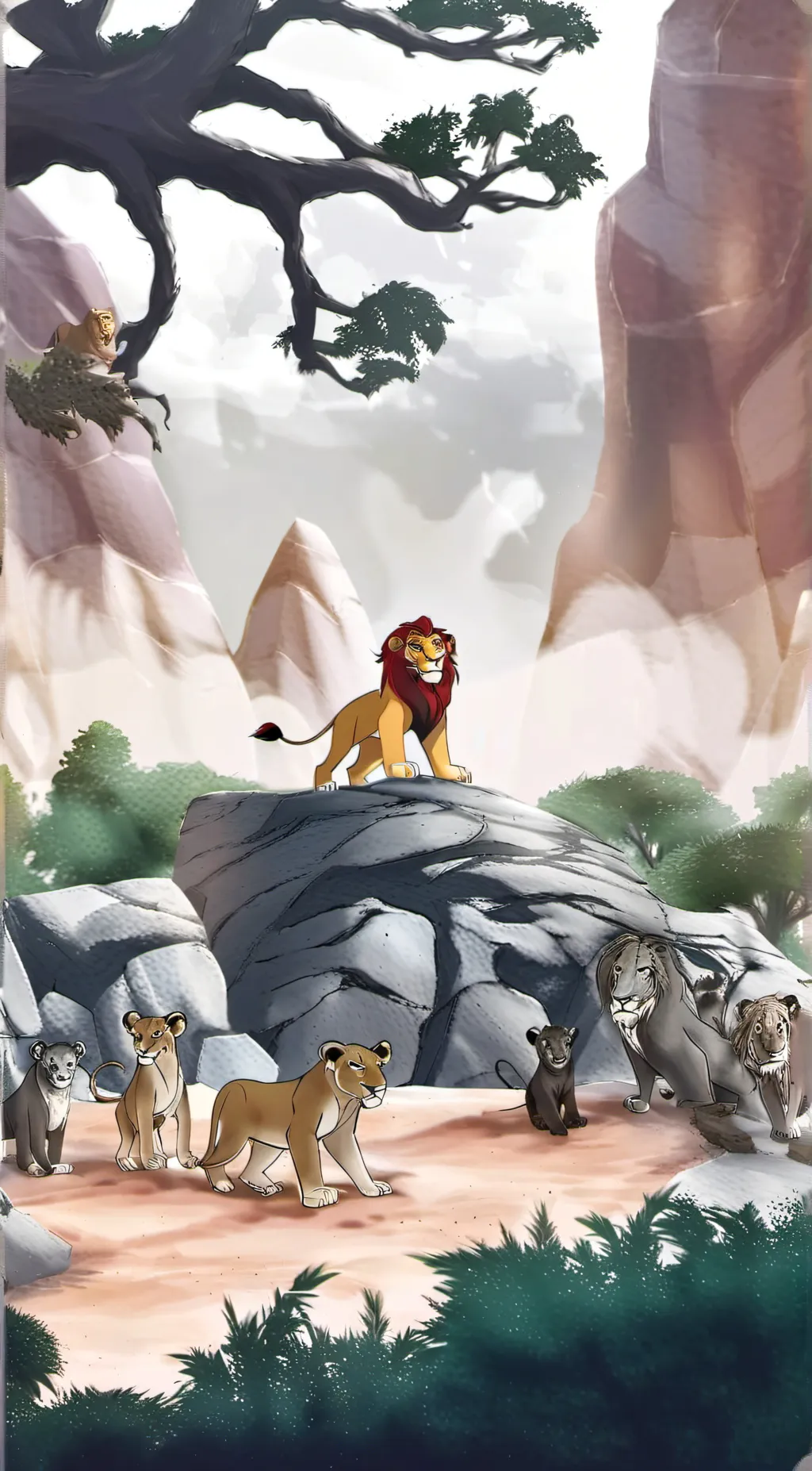 ai character: The lion king rp background