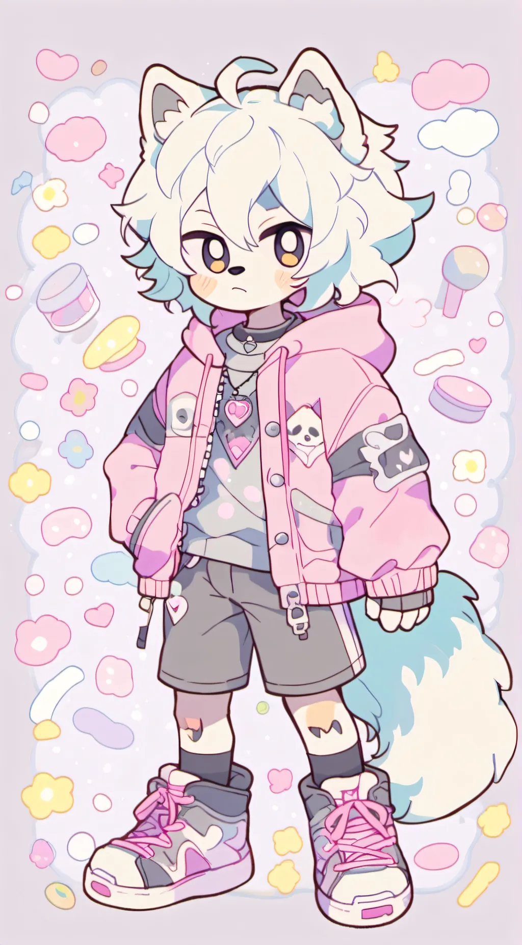 ai character: Fern Sans background