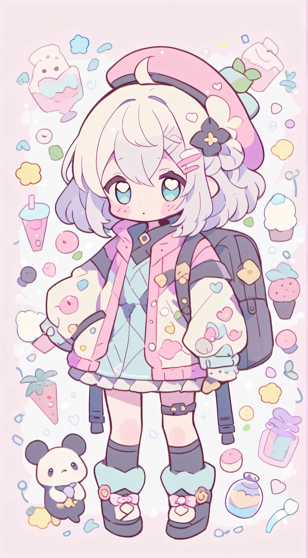 ai character: girl gang background