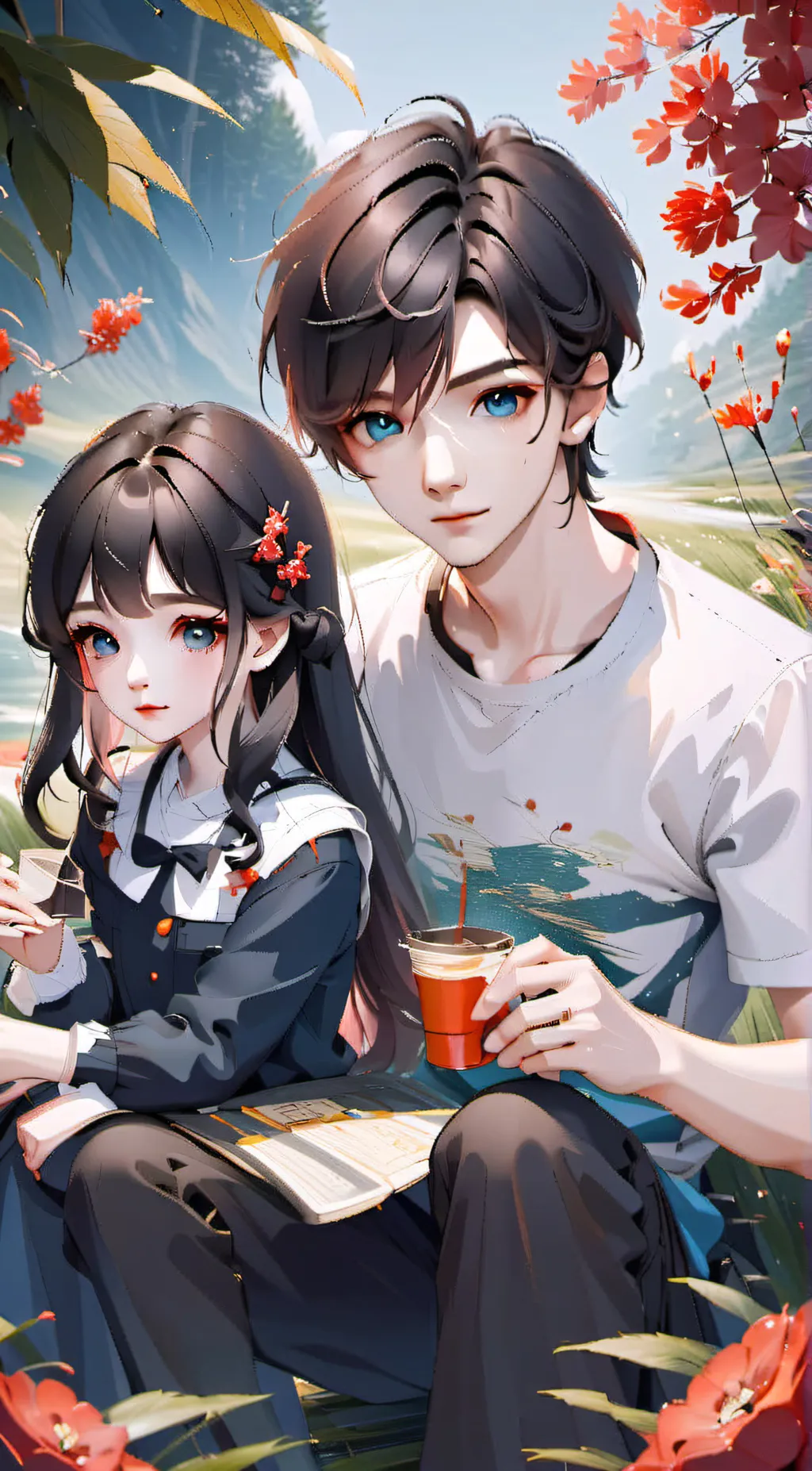 ai character: Mike & Lilly <3 background