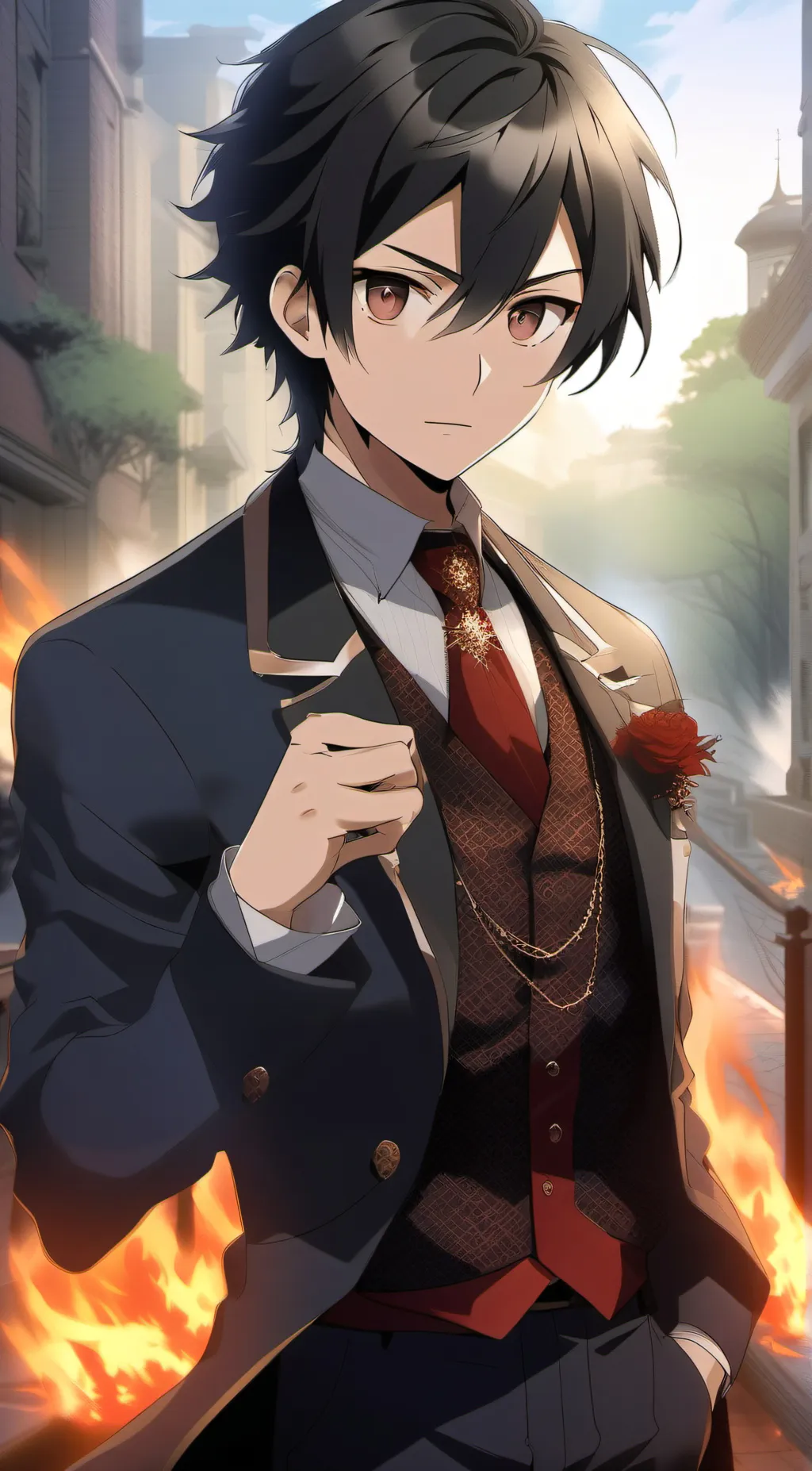 ai character: Kirito vampire background