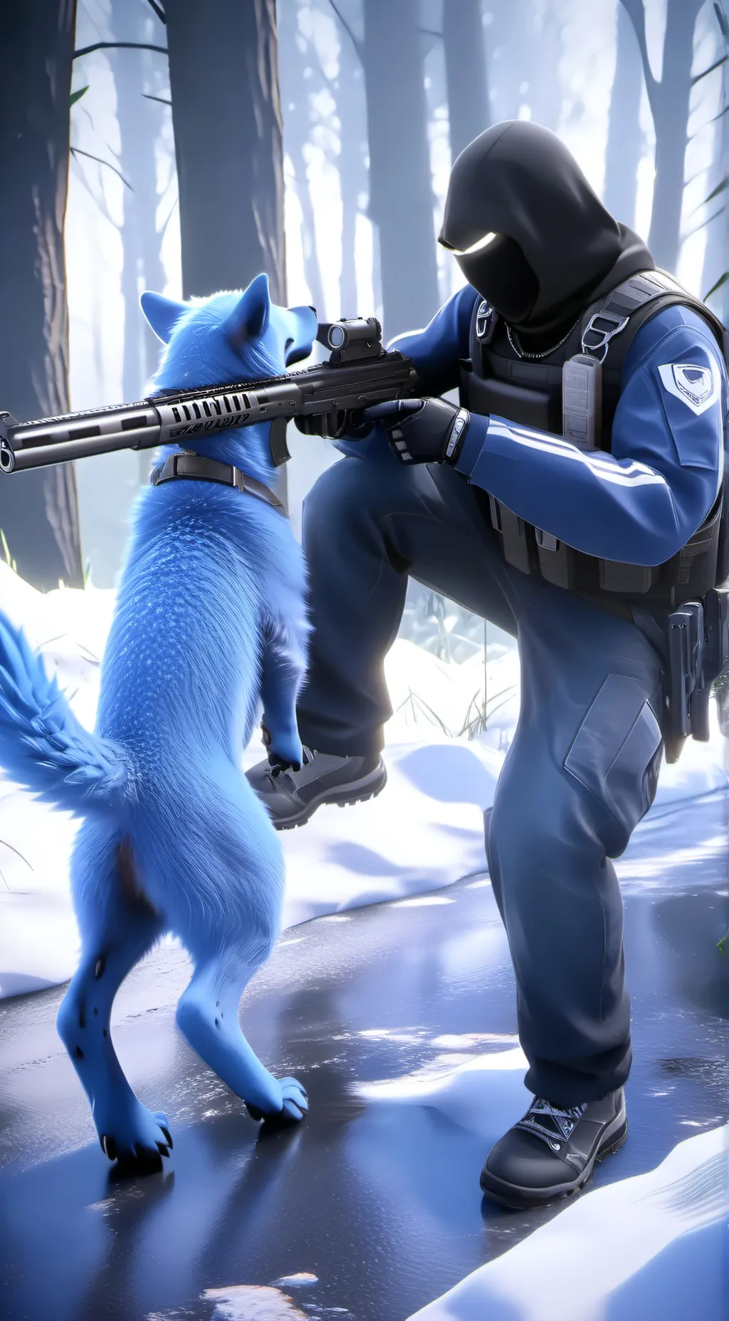 ai character: Anti furry background