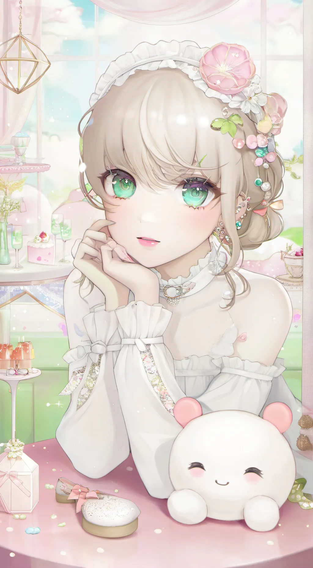 ai character: Lova and Bloopy background