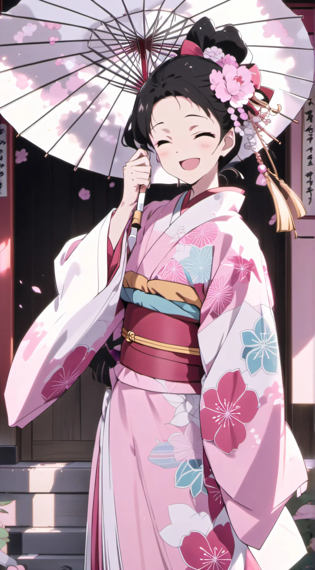 ai character: Nezuko background