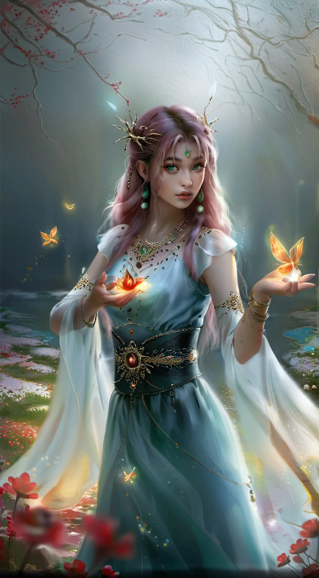 ai character: Zoey  background