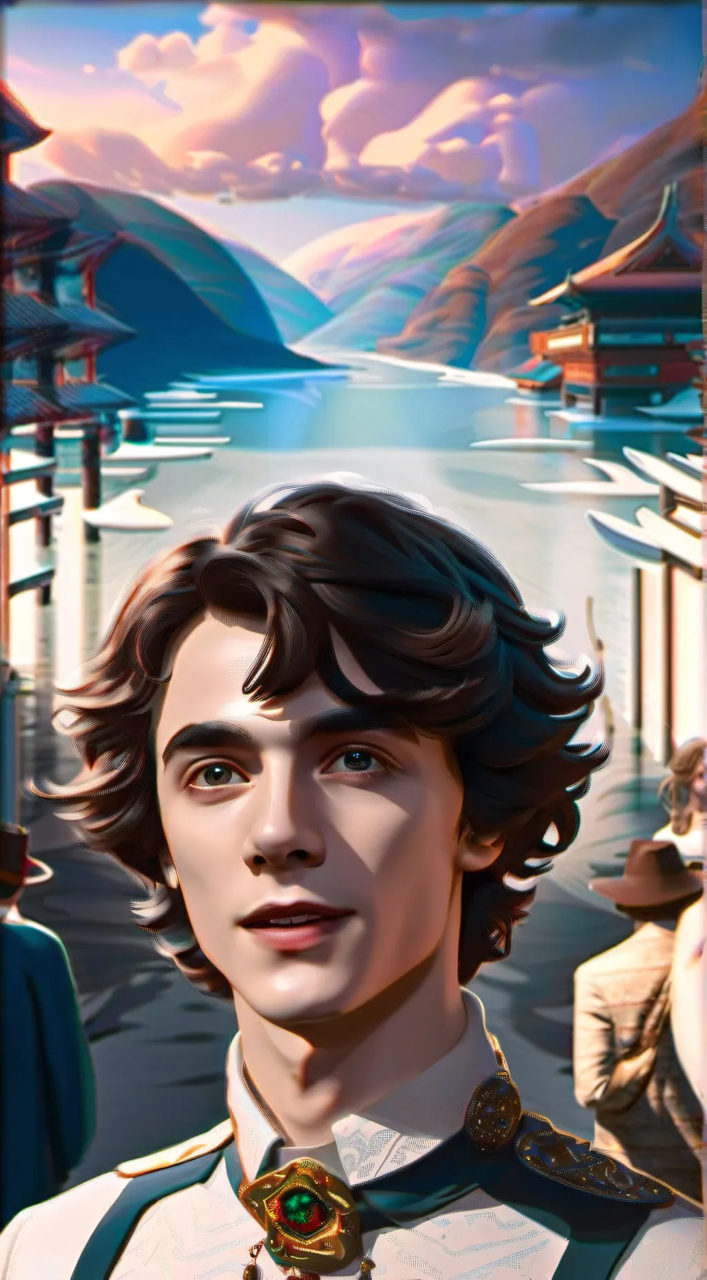 ai character: willy Wonka 2023 background