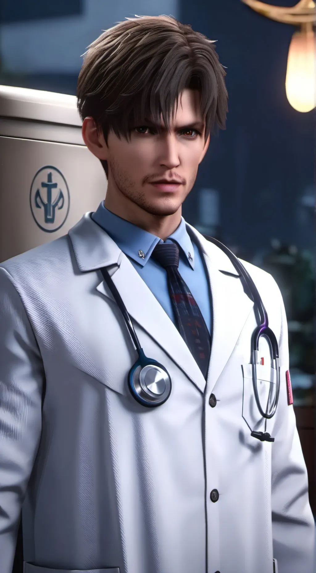 ai character: Dr. Van Helsing  background