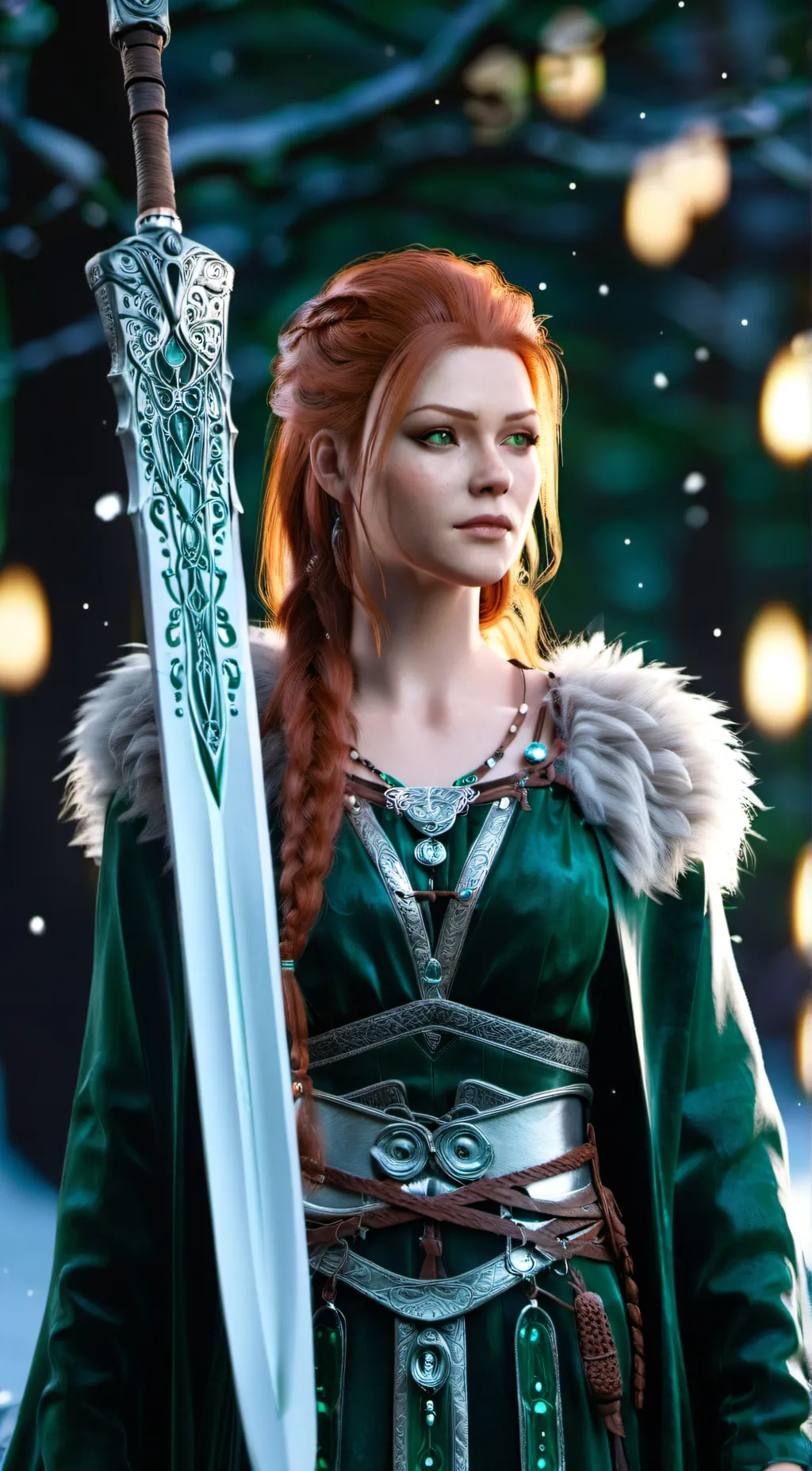 ai character: Aurora background