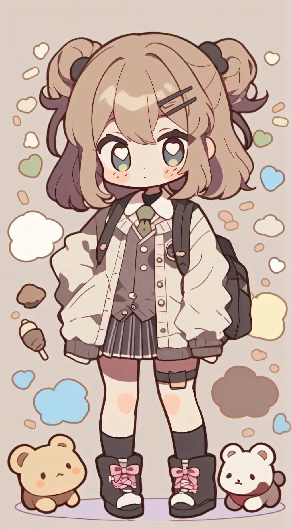 ai character: chibi background