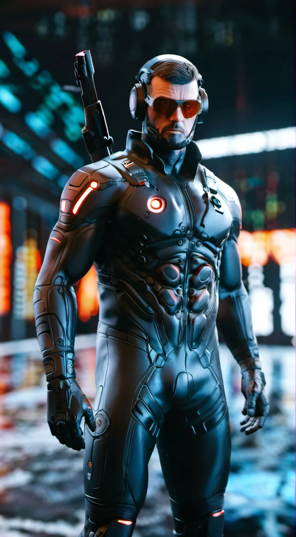 ai character: cyberpunk spy background