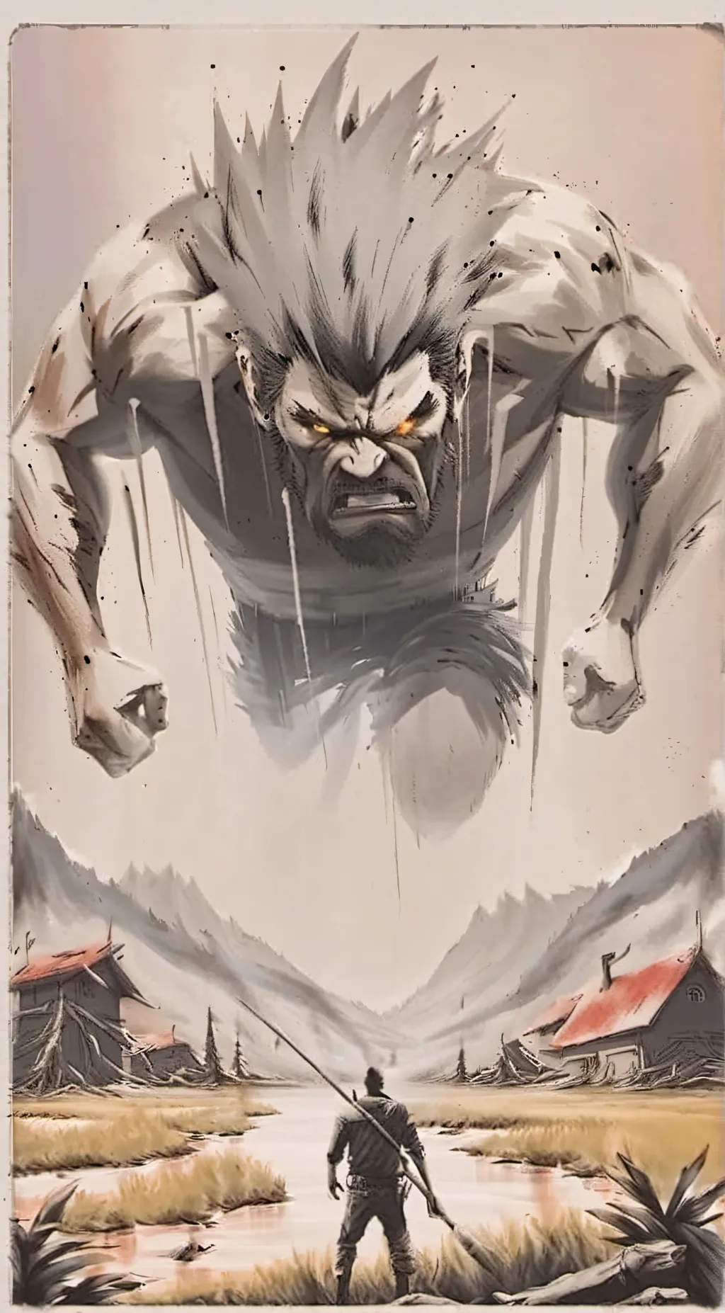 ai character: grass monster background