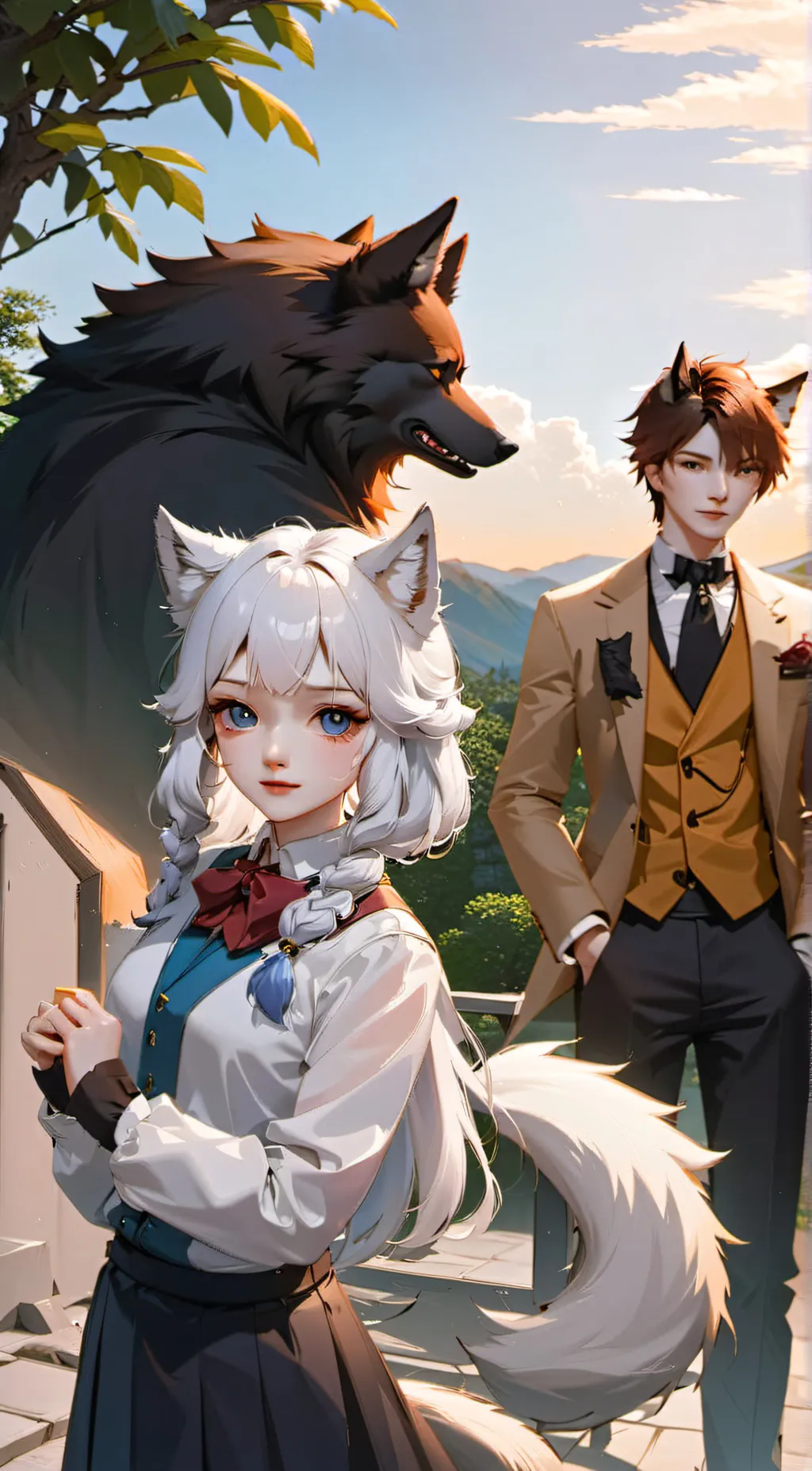 ai character: demon slayer  background