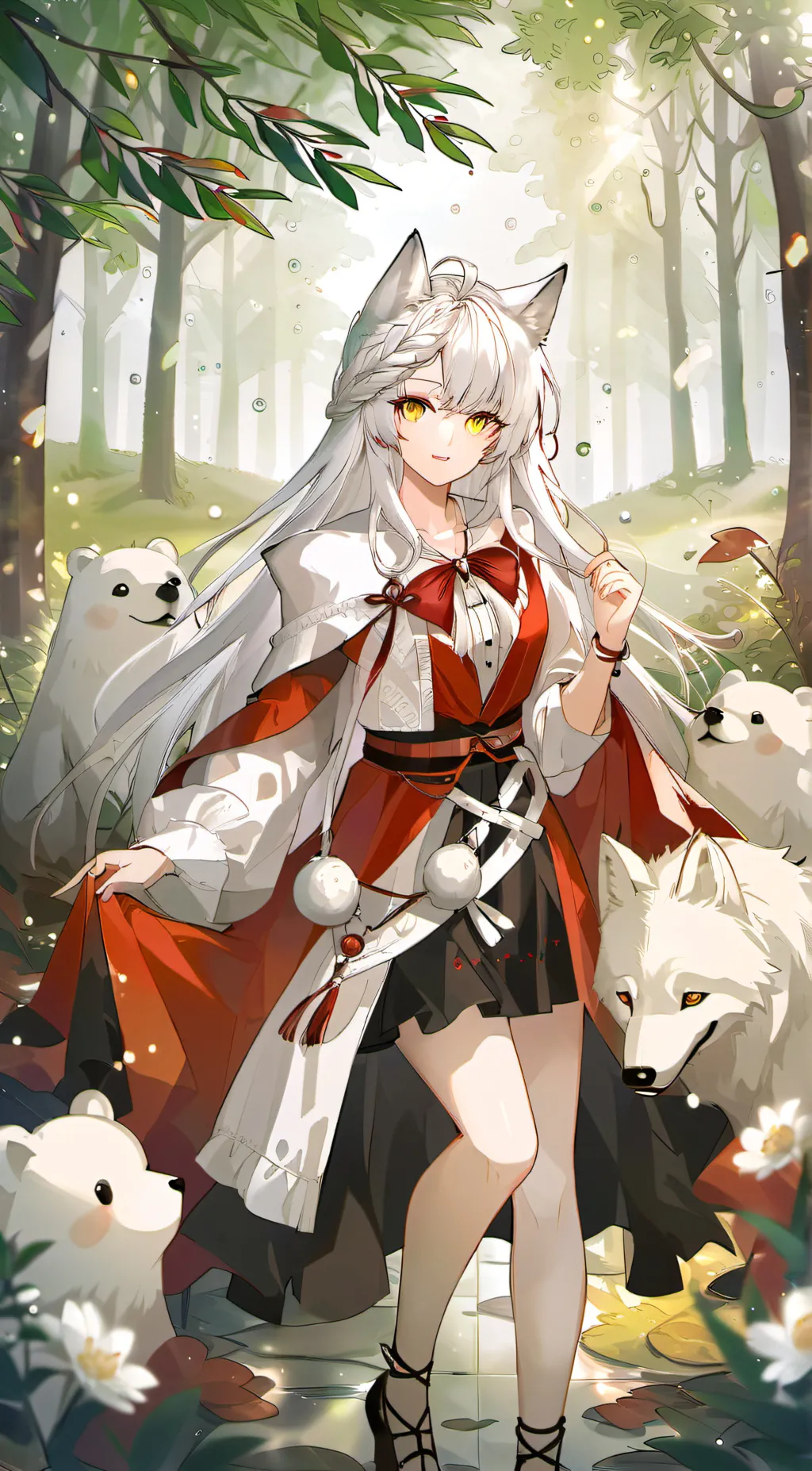 ai character: wolf background