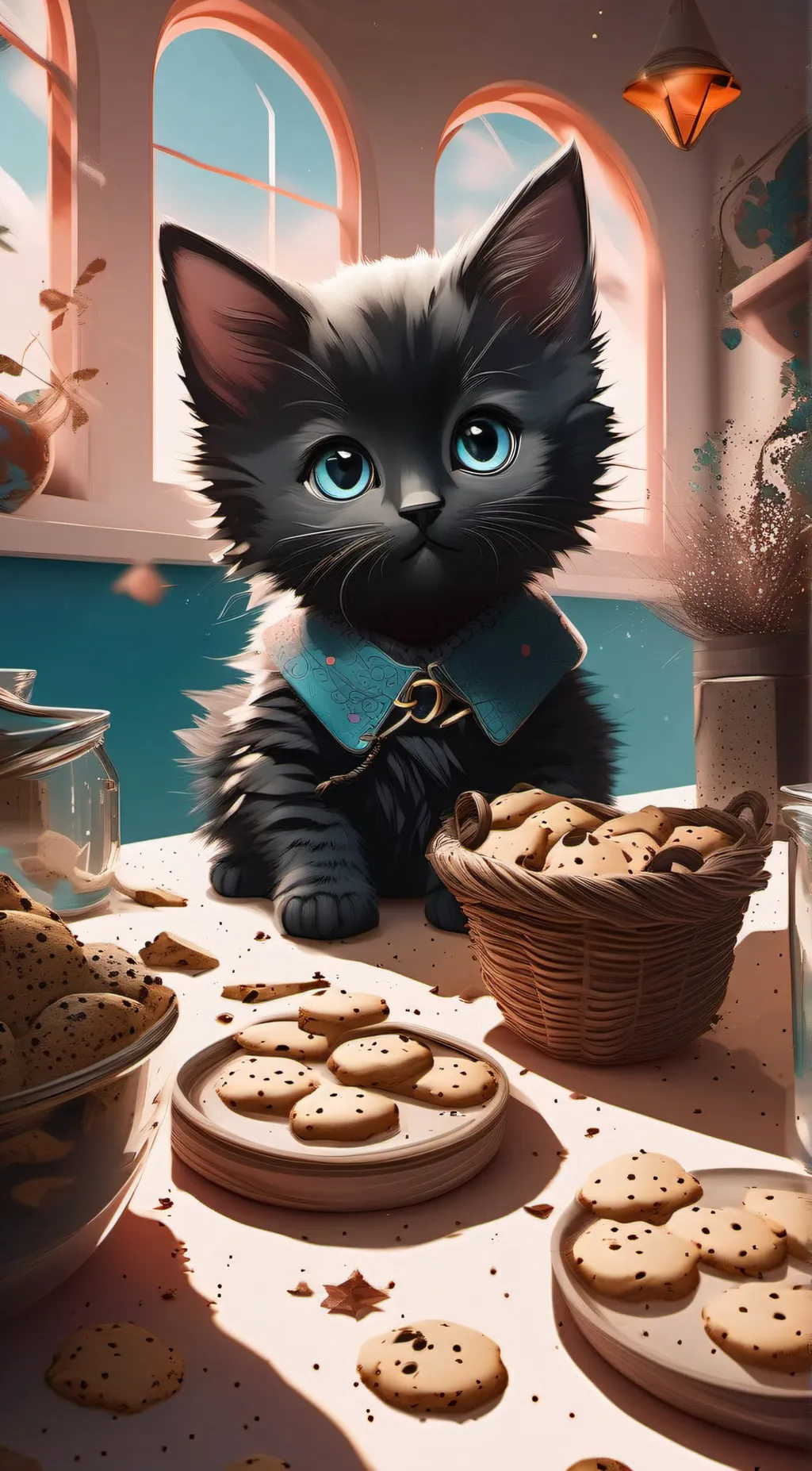 ai character: cookies  background