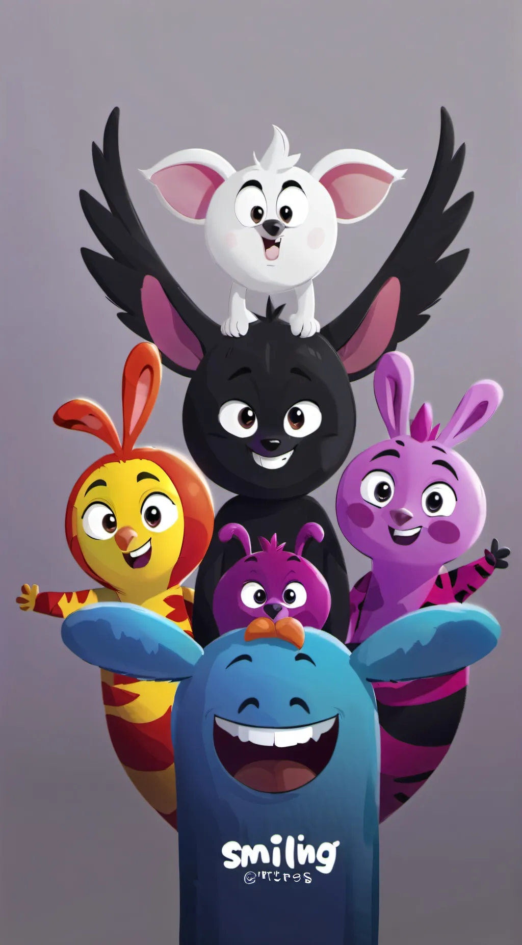 ai character: Smiling Critters background