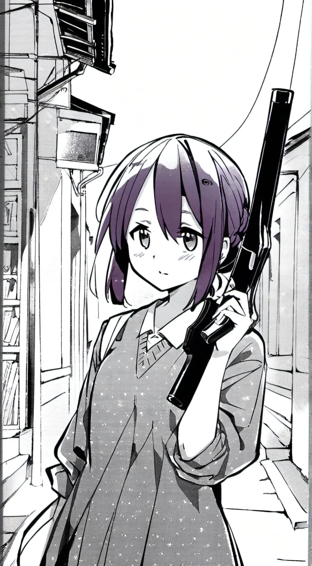 ai character: Uzi doorman  background