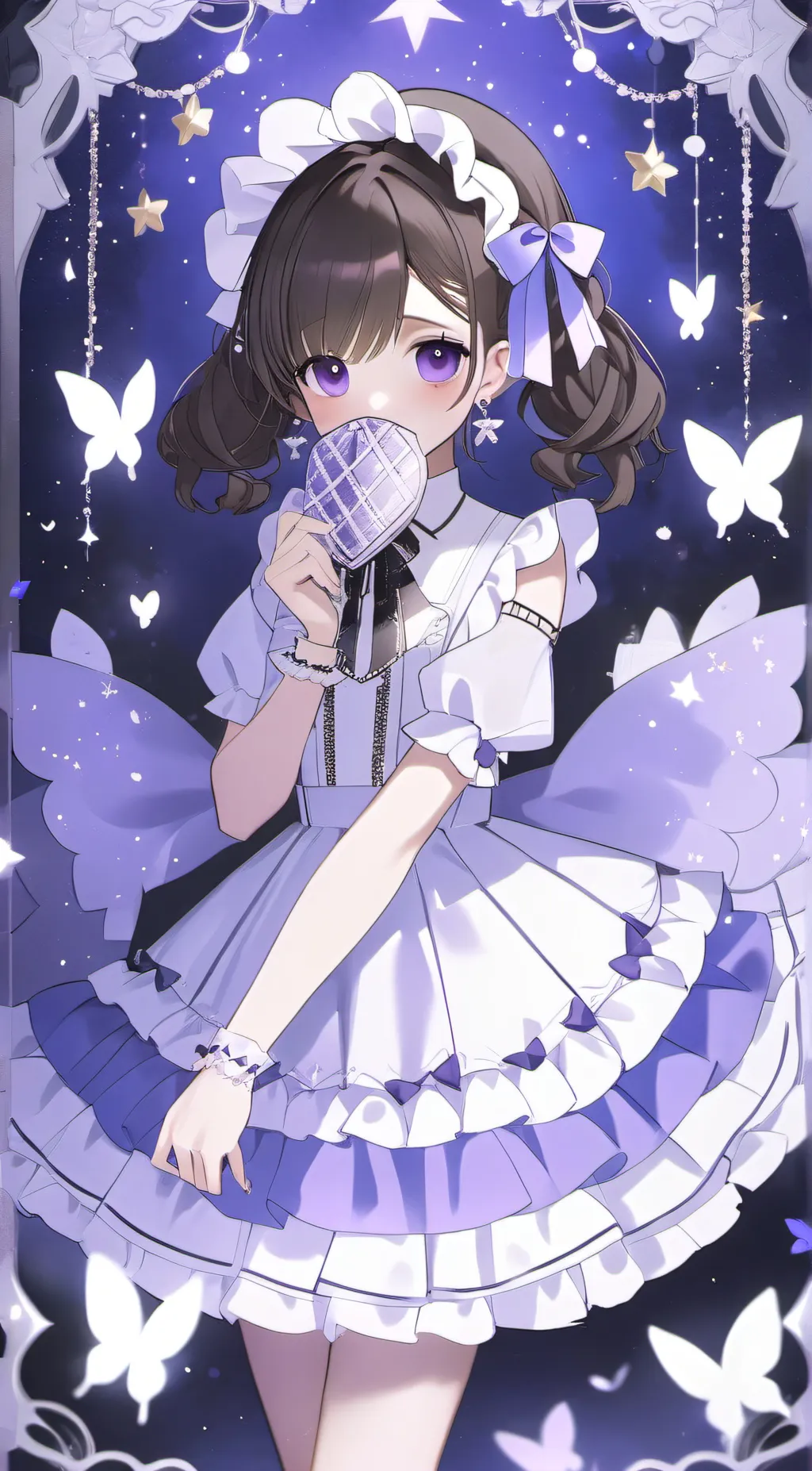 ai character: amethyst background