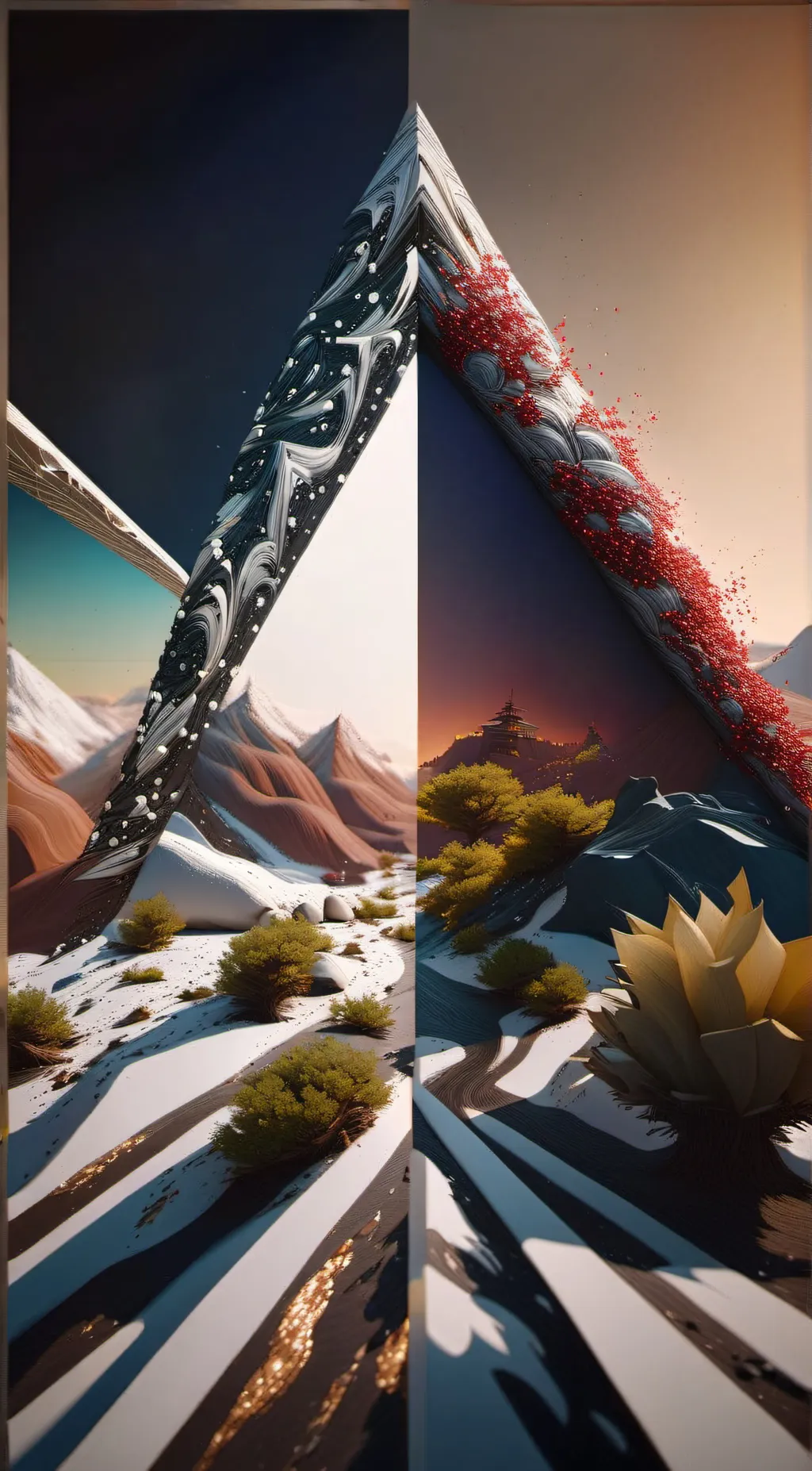 ai character: lands hevan hell background