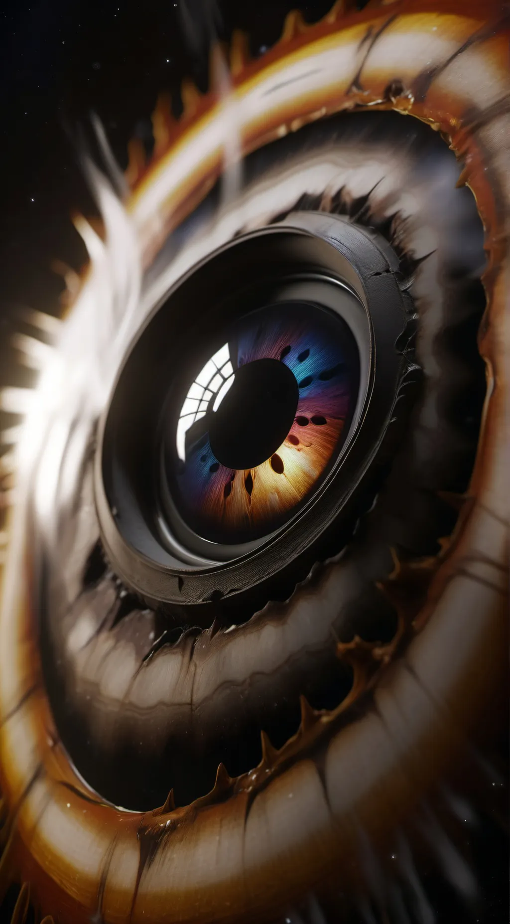 ai character: space eye background