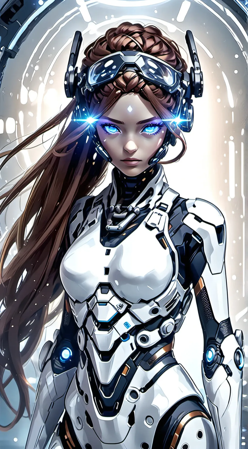 ai character: robot Athena background