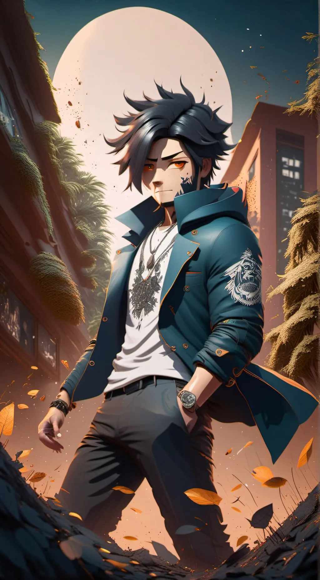 ai character: Zane  background