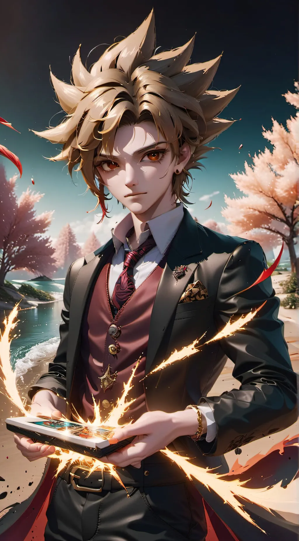 ai character: Atem yugi background