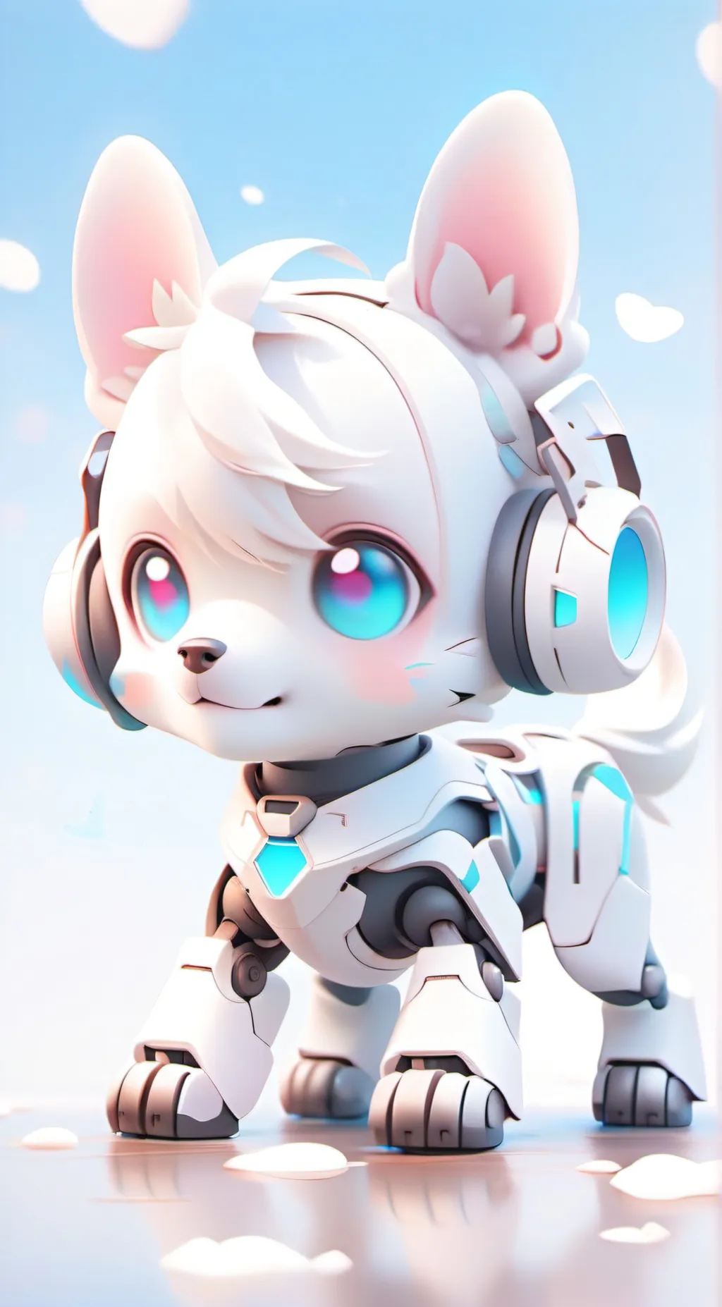 ai character: robot dog background