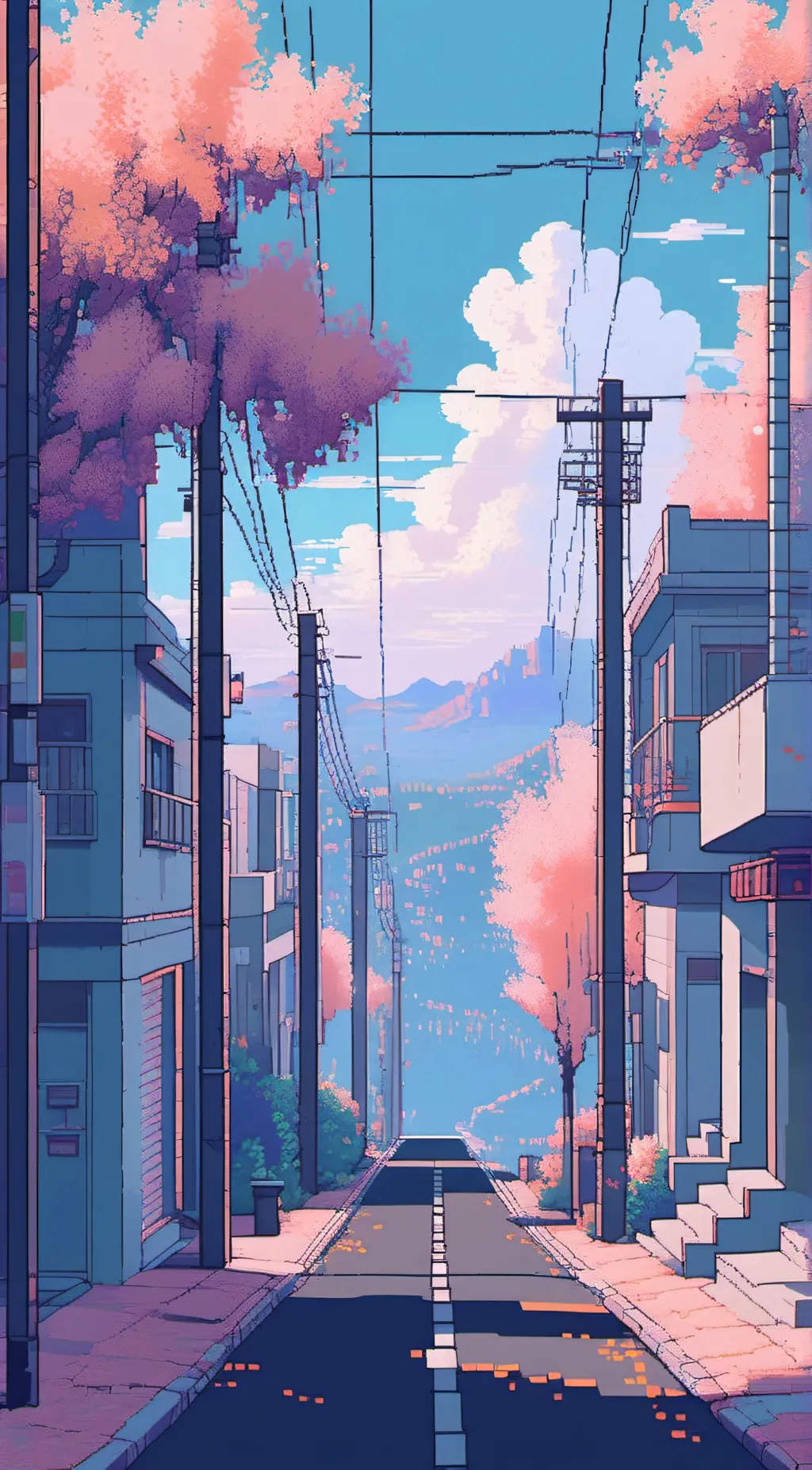 ai character: just a sidewalk background