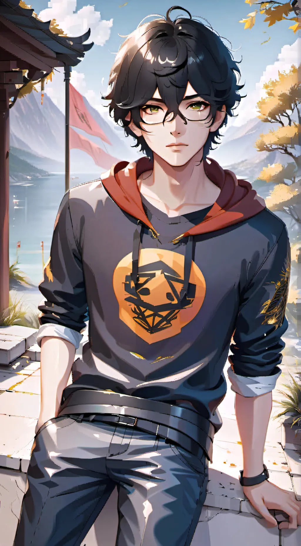 ai character: Adrian  background