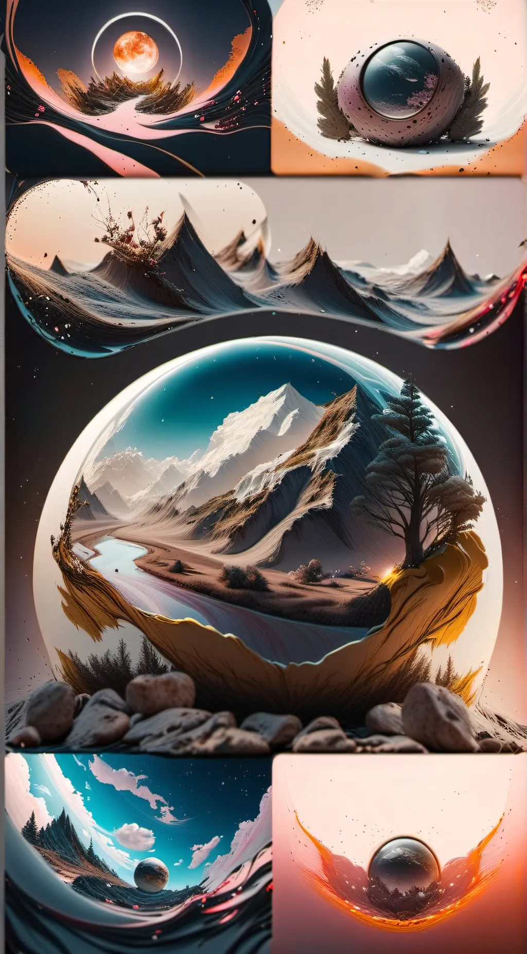 ai character: little pink planet background