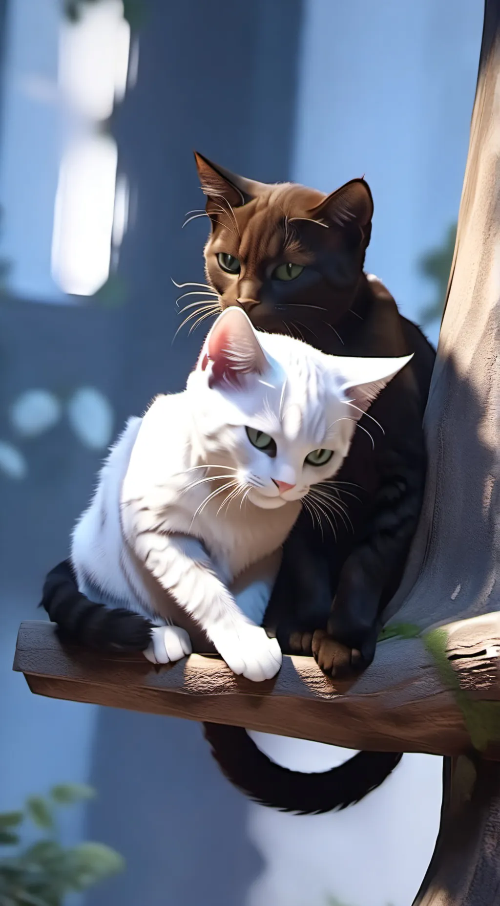 ai character: Lily and sapphire2 background