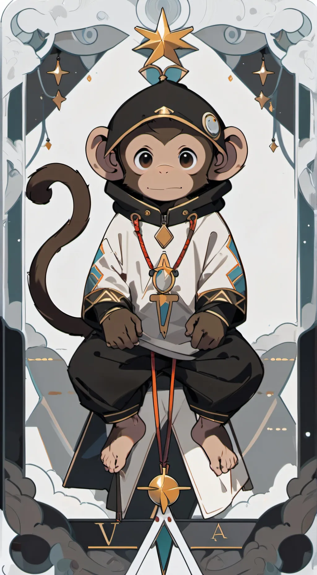ai character: babymonkey background