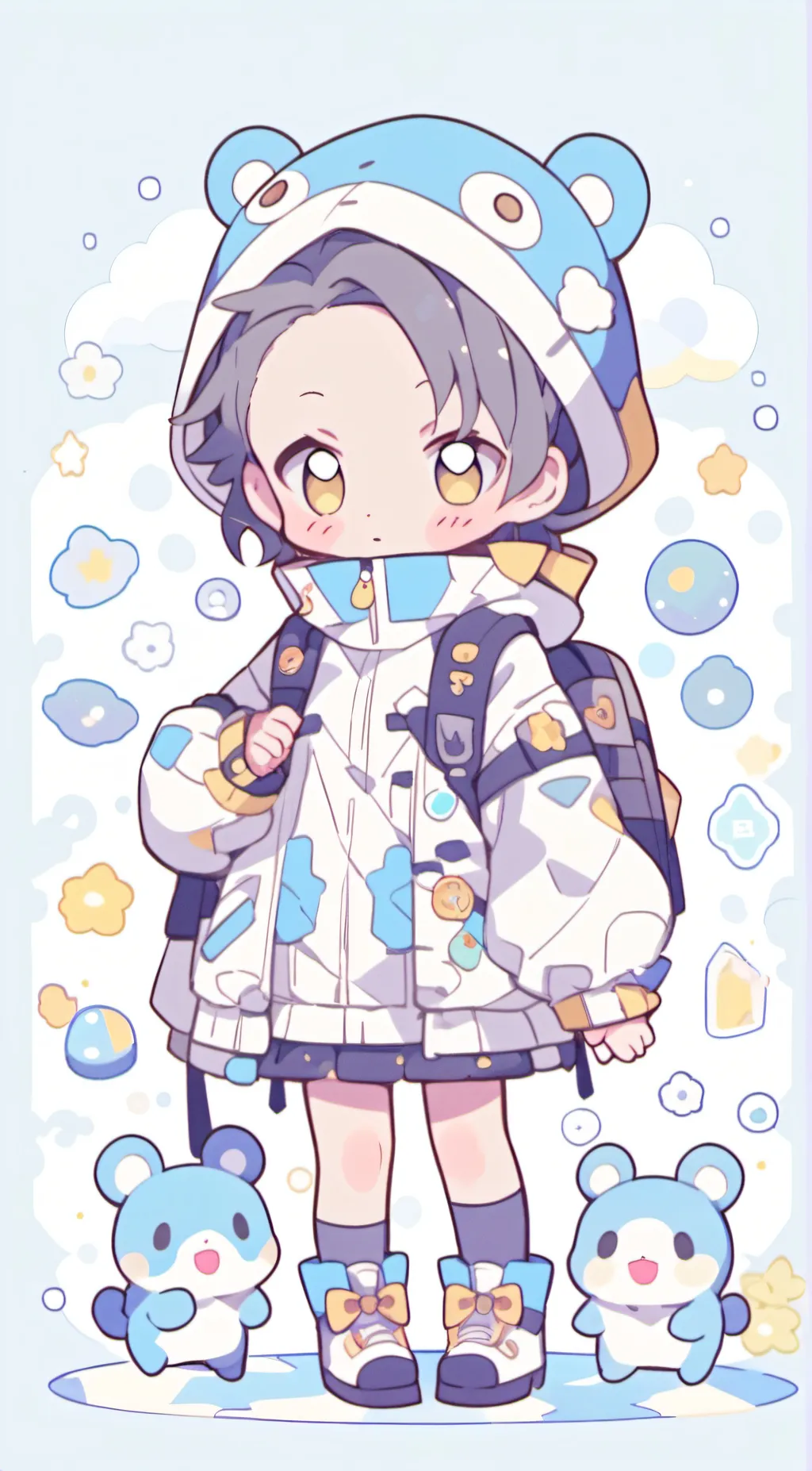 ai character: Bluey{Max} background