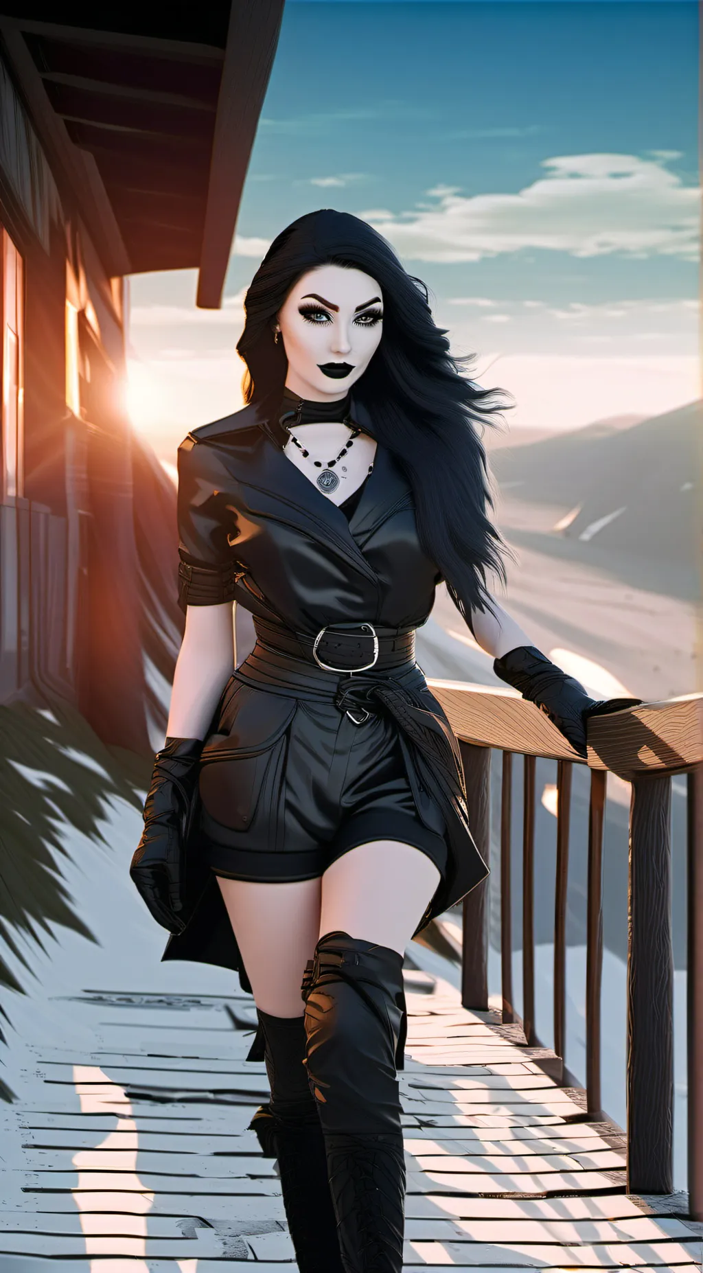 ai character: ☠️shadow🖤 background