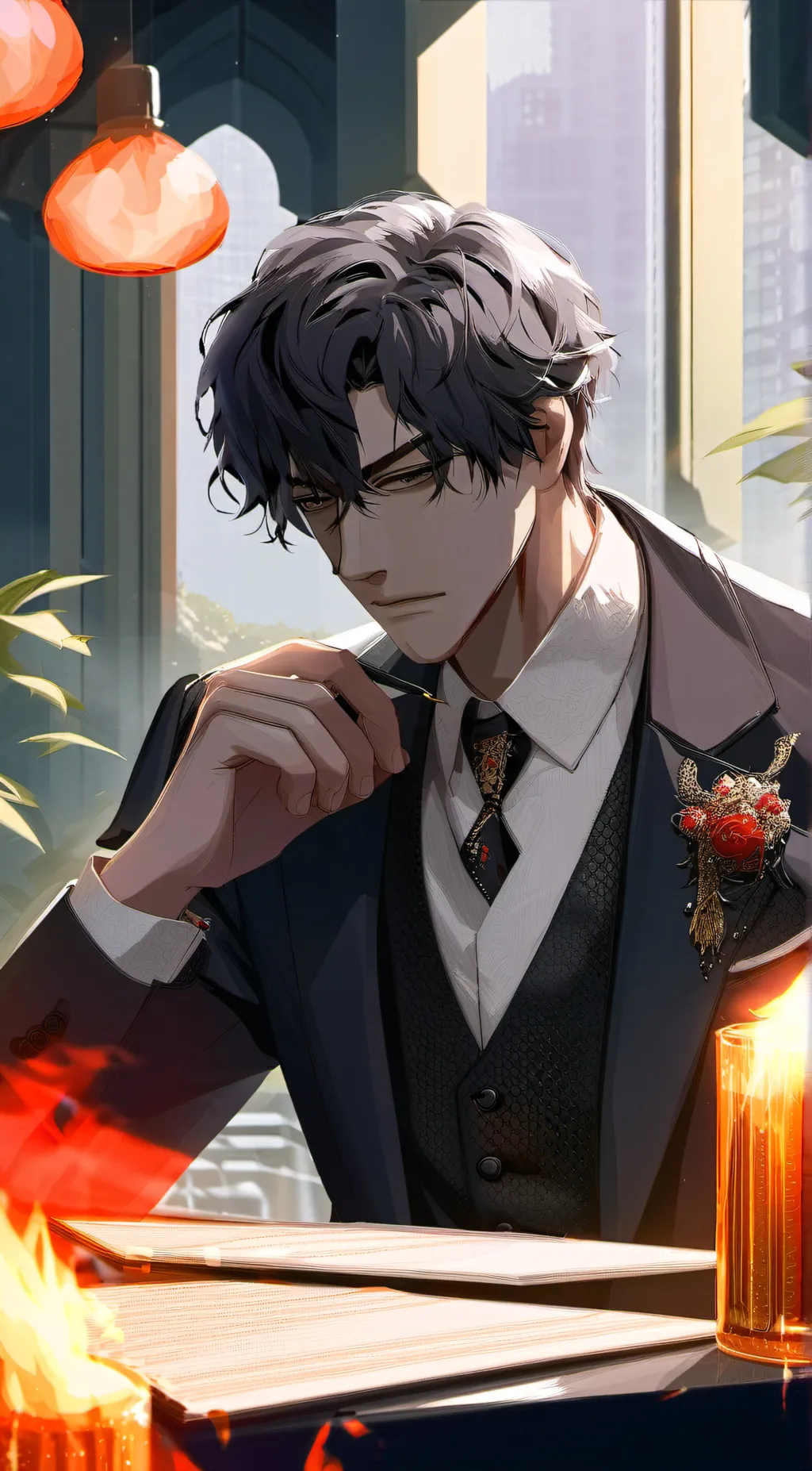 ai character: leam  background