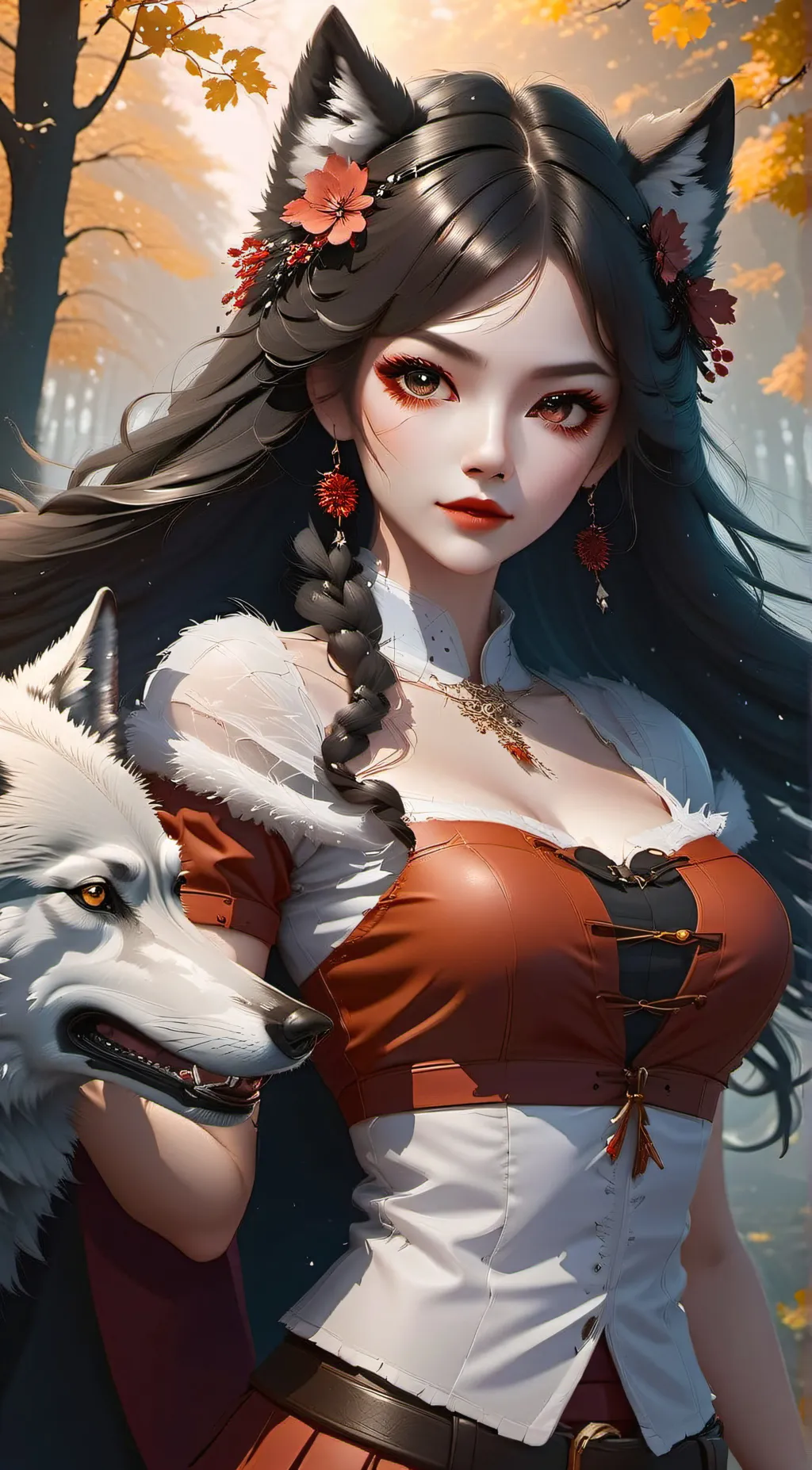 ai character: Aurora background