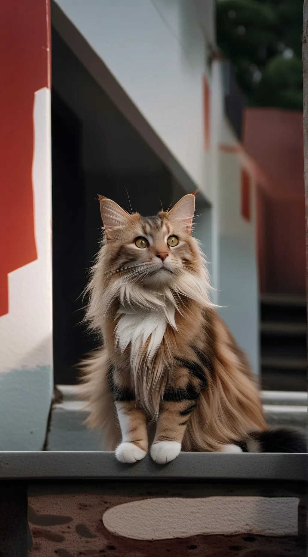 ai character: leaf background