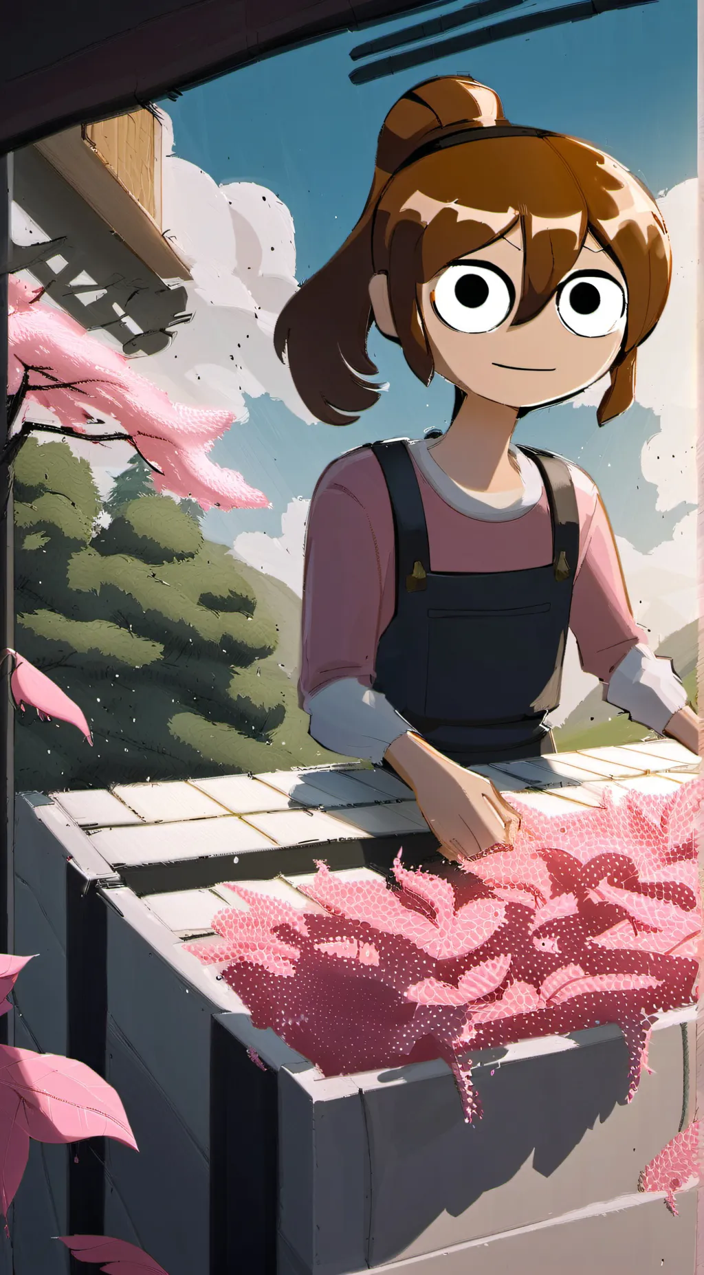 ai character: Śćåřłęťțě background