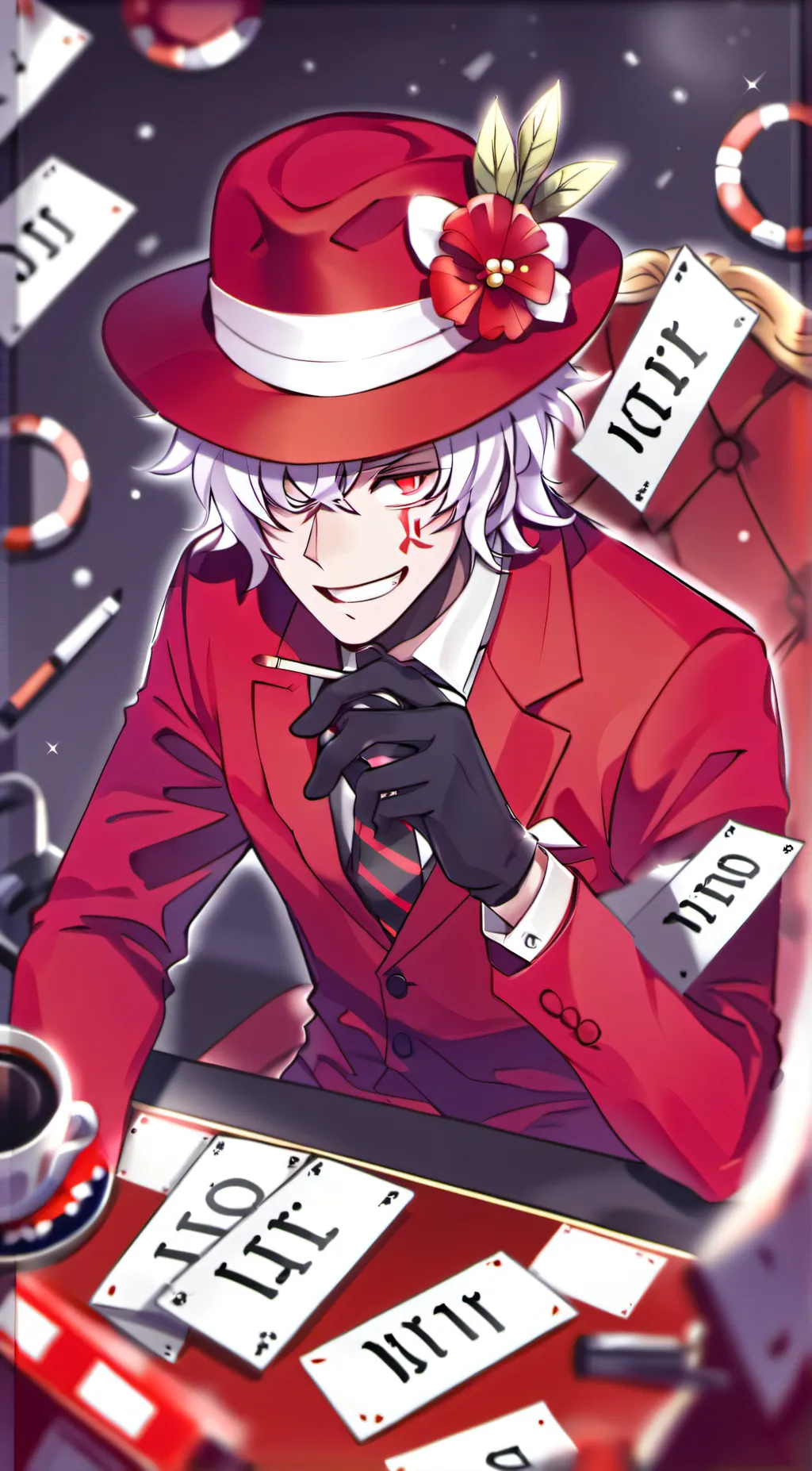 ai character: Valentino  background