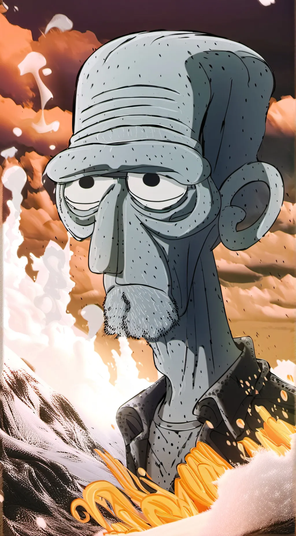 ai character: squidward background