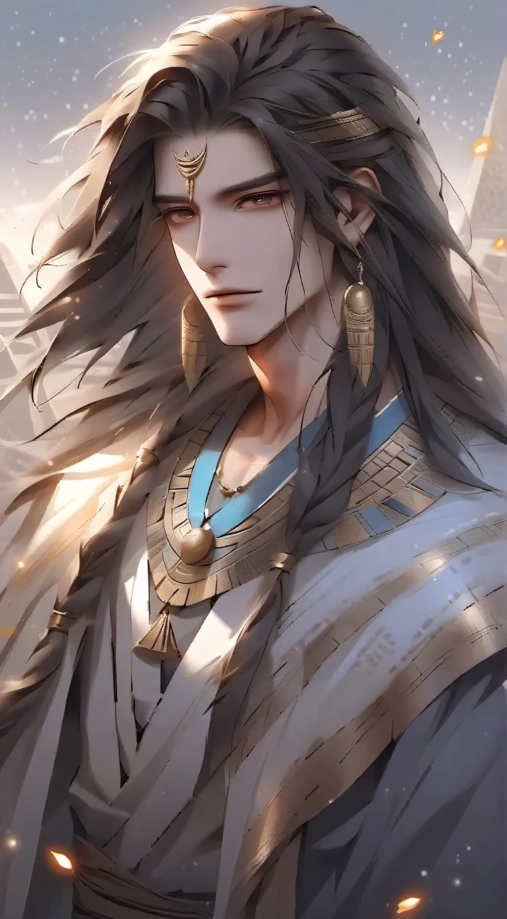 ai character: Anubis  background