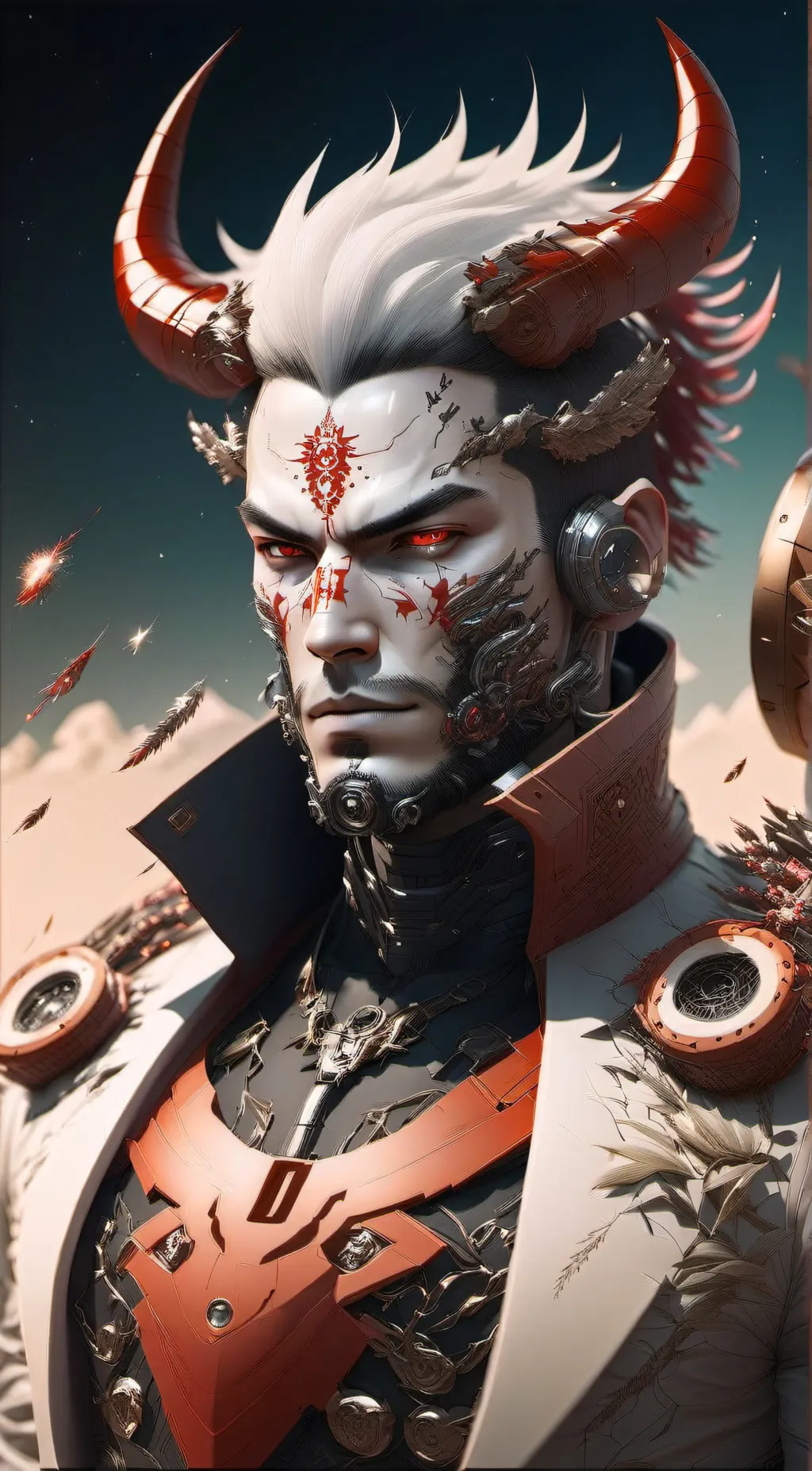 ai character: Redfiny background