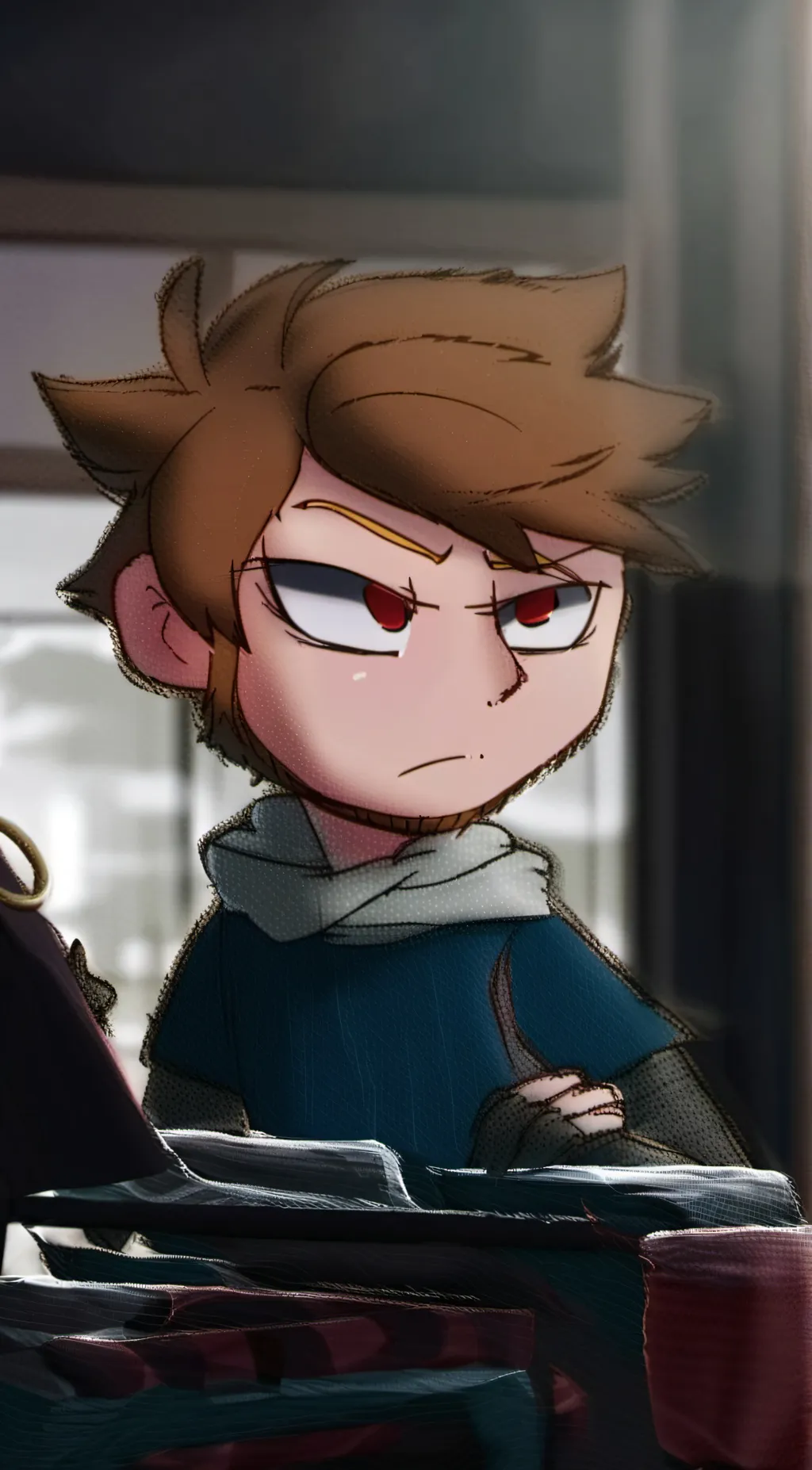 ai character: tord  and tom  background