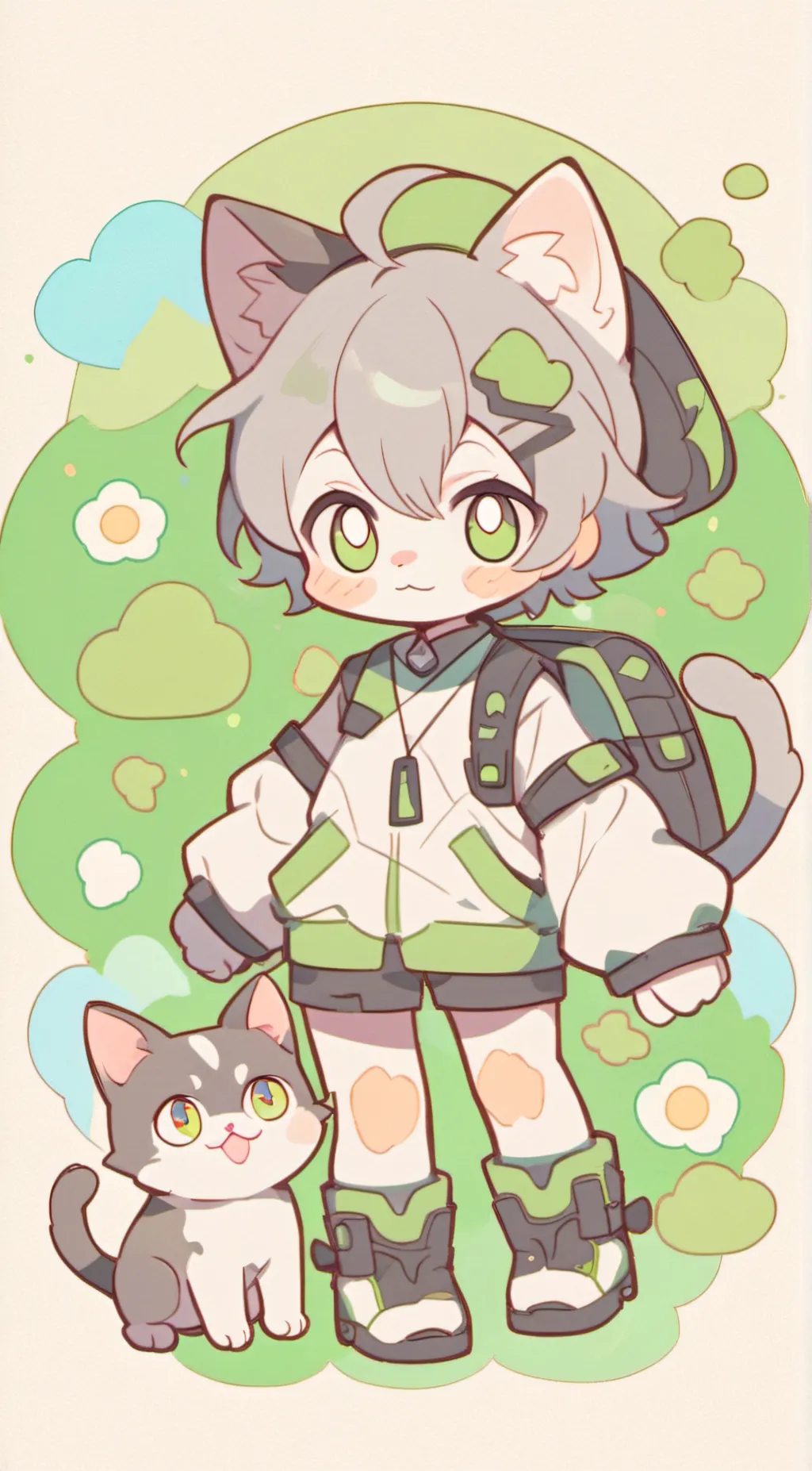 ai character: fern <3 background