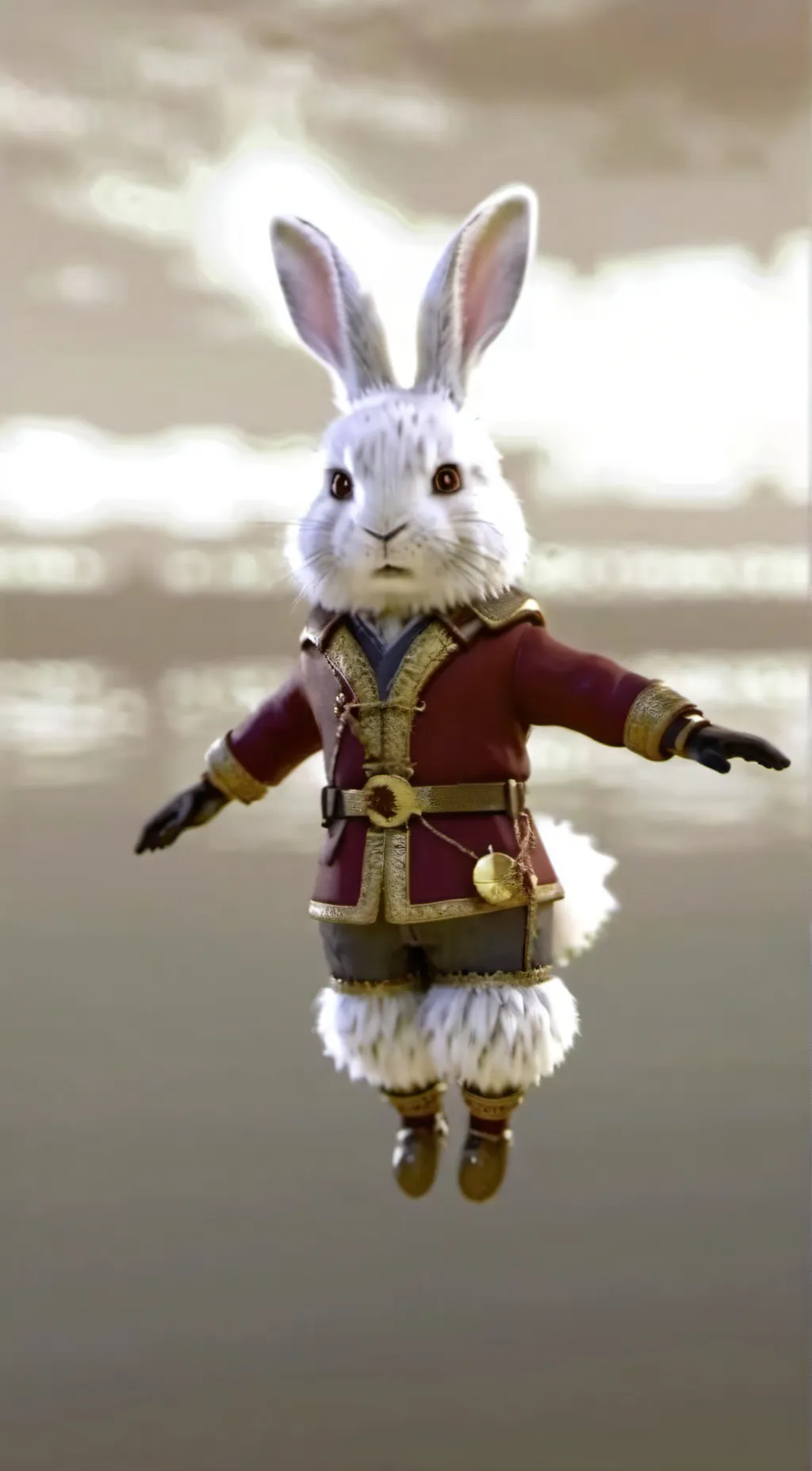 ai character: Flying rabbit background