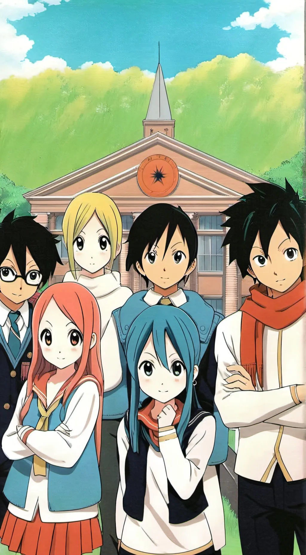 ai character: fairy Tail school  background