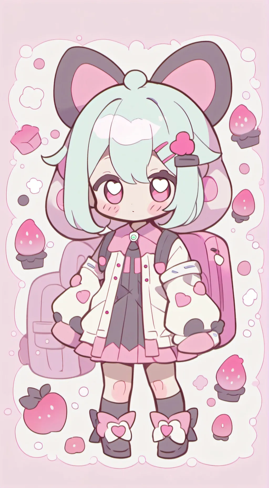 ai character: strawberri<3 background