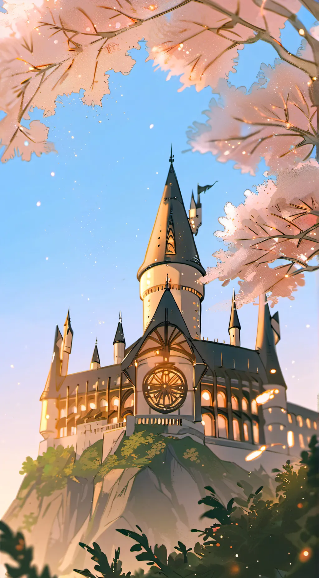 ai character: Hogwarts  background